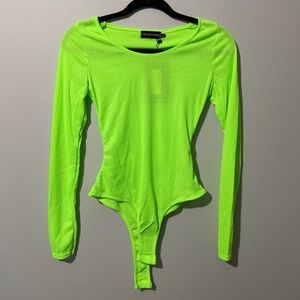 Pretty Little Thing Lime Green Bodysuit